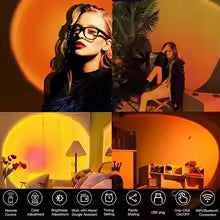 ✨ 16 Kleuren RGB Sunset Projector Lamp | De TikTok Vibe Creator met Afstandsbediening (360° Draaibaar)