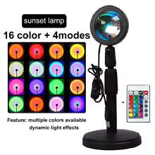 ✨ 16 Kleuren RGB Sunset Projector Lamp | De TikTok Vibe Creator met Afstandsbediening (360° Draaibaar)